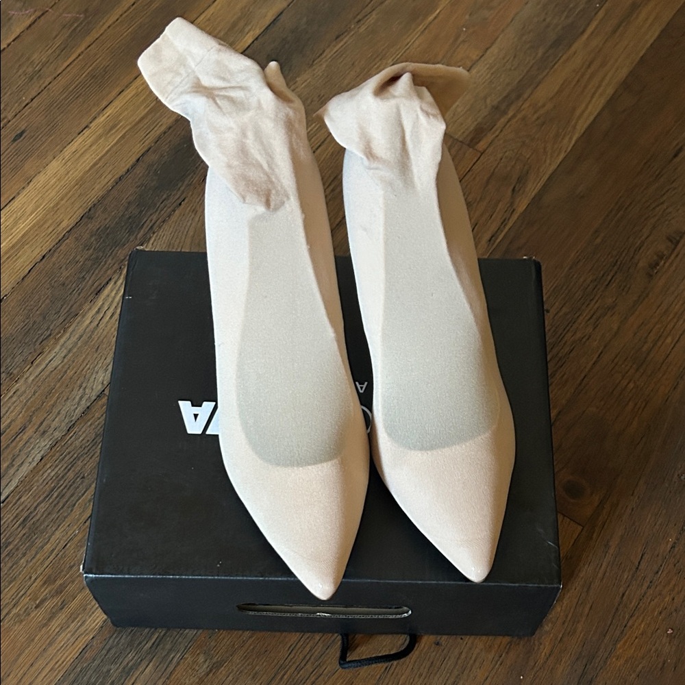 Jade Nude Ankle Booties